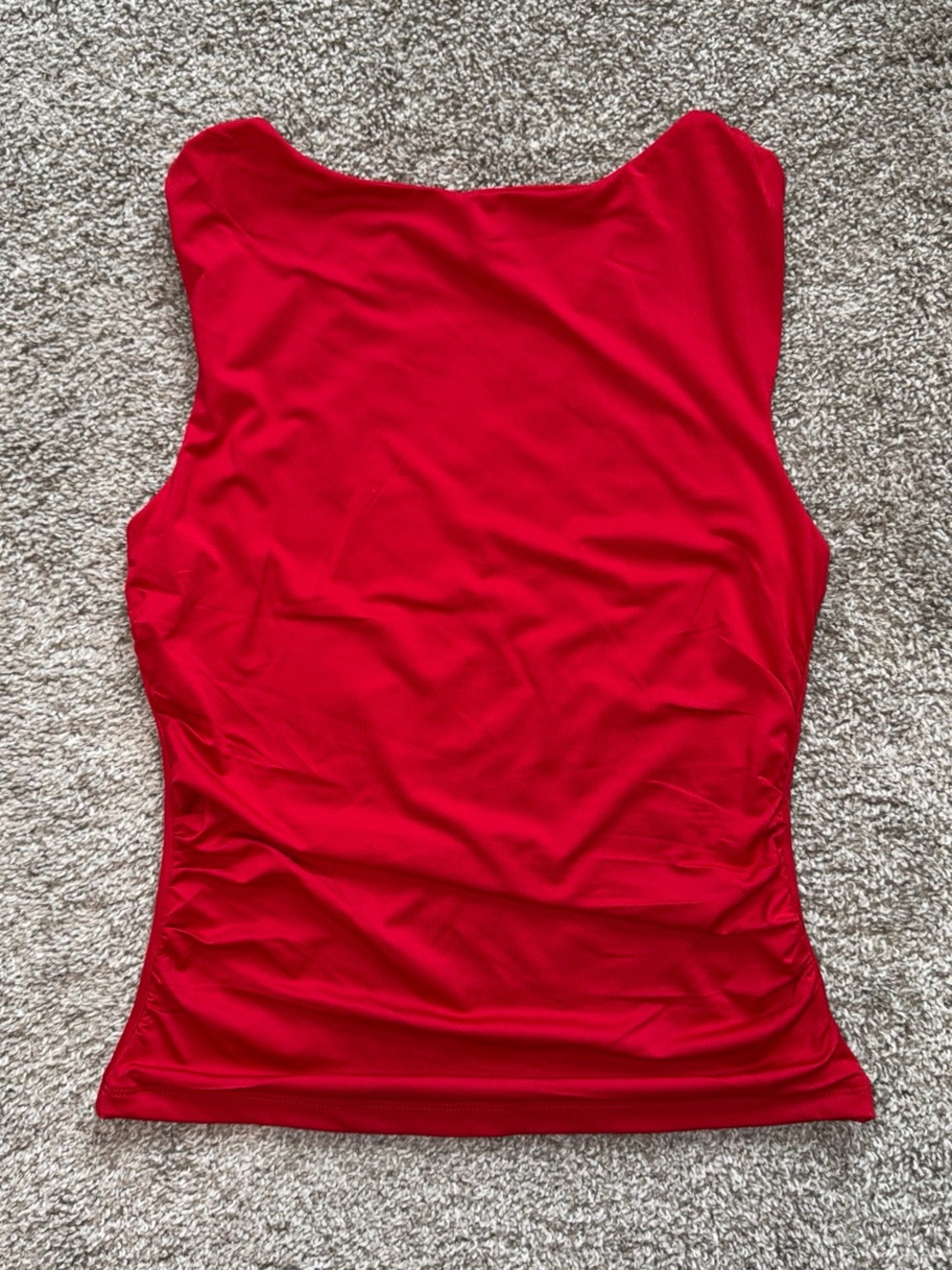 Princess Polly Red Ruched Side Tank Top - Picture 2 of 4